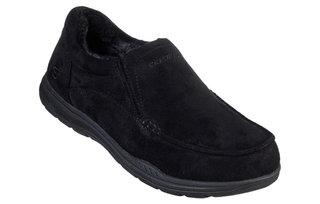 Lookbook Skechers Expected 柔軟舒適 防滑耐磨保暖 低幫 運動休閒鞋 黑色