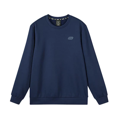Skechers Fleece-Lined Crewneck Sweatshirt Unisex - Medieval Blue L422U129-007D