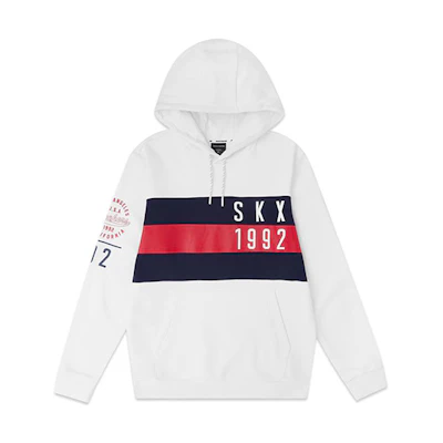 Skechers Fleece-Lined Knit Letter Sweatshirt Bright White L419M064-0019