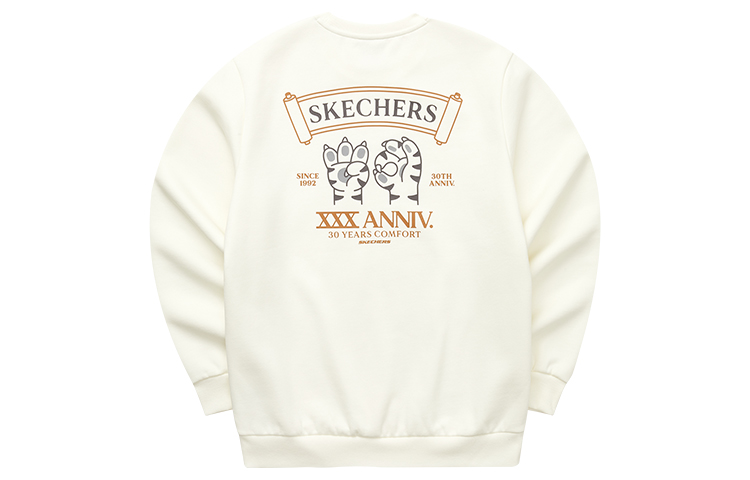 Skechers Fleece Crewneck Sweatshirt with Tiger Claw Logo Unisex Winter Style L122U270
