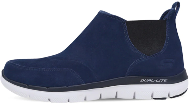 Skechers Flex Advantage 2.0 ''Blauwe Suède Chelsea Laarzen'' 52126-NVY Buy Skechers Flex Advantage 2.0 ''Blauwe Suède Chelsea Laarzen'' 52126-NVY