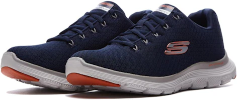 Lookbook Skechers Flex Advantage 4.0 減震防滑 低筒 跑步鞋 海軍藍
