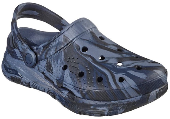 Skechers Foamies: 足弓支撑神秘时尚休闲凉鞋 藍黑 Lookbook Skechers Foamies: 足弓支撑神秘时尚休闲凉鞋 藍黑