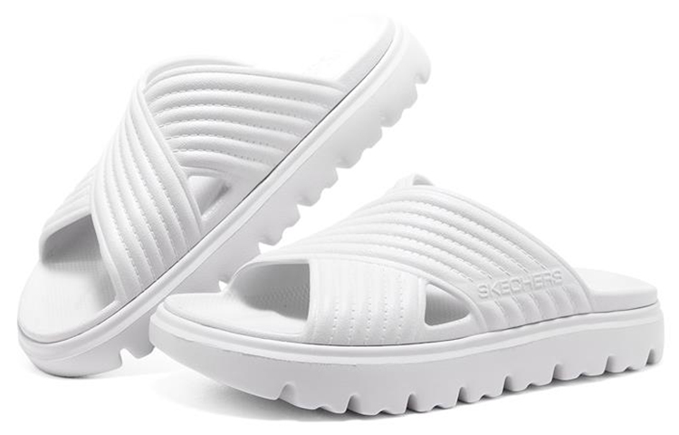 Lookbook Skechers Foamies ''Top-Level White Casual Sandal'' Wit Casual Sandalen. 111454-WHT