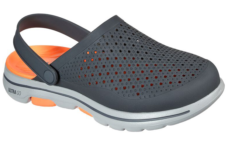 Lookbook Skechers Foamies GOwalk 5 'Orange Charcoal Grey' 243002-CCOR