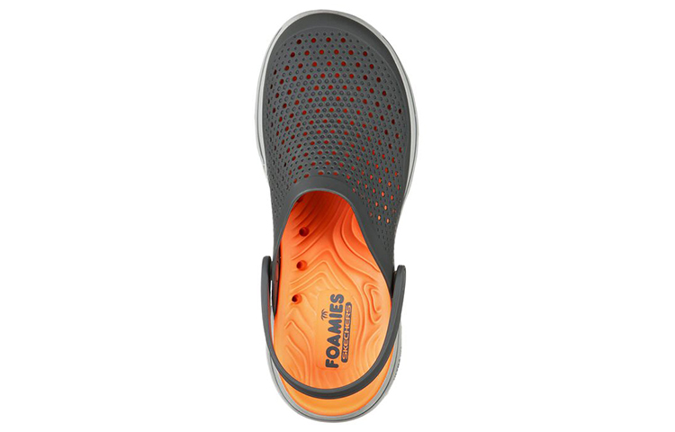 Shop Skechers Foamies GOwalk 5 'Orange Charcoal Grey' 243002-CCOR