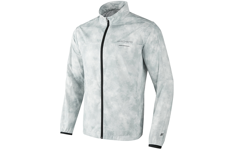Skechers Full-Print Zip-Up Jacket - Cloudy Gray P323M001-02Z5