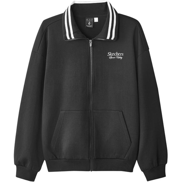 Skechers Full-Zip Casual Jacket with Collar - Carbon Black L324M026-0018