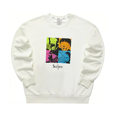 Skechers Funny Monster Graphic Crewneck Long-Sleeve Sweatshirt L421M009