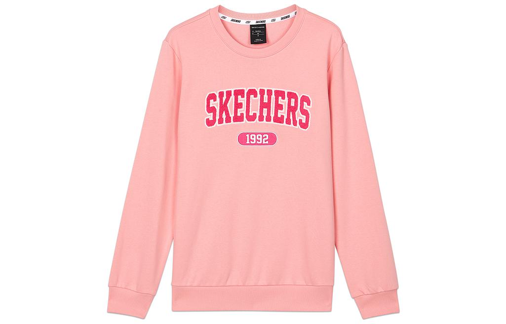 Skechers FW22 Logo Embroidered Casual Unisex Crewneck Sweatshirt L321U227