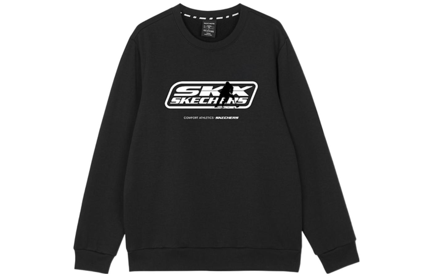 Skechers FW22 Oversized Pullover Letter Logo Print Sweatshirt Unisex L422M176