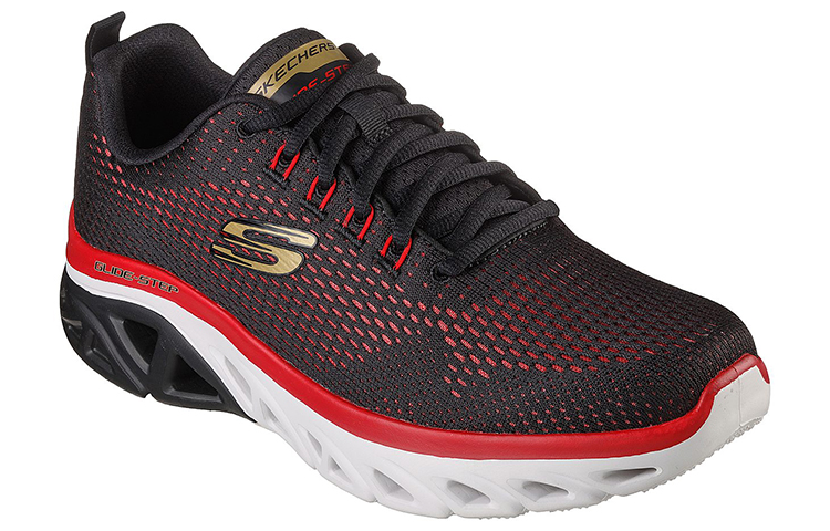 Lookbook Skechers Glide-Step Sport - Wave Heat 'Negro Rojo' 232270-BKRD