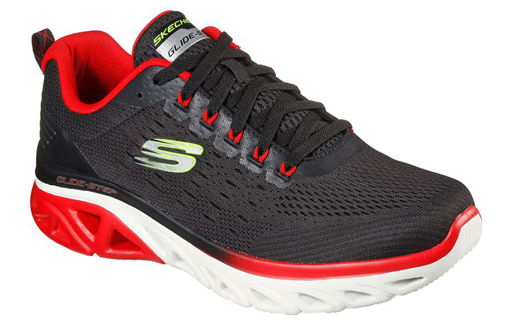 Lookbook Skechers Glide-Step Sport 'Hitam Merah' 232269-BKMT