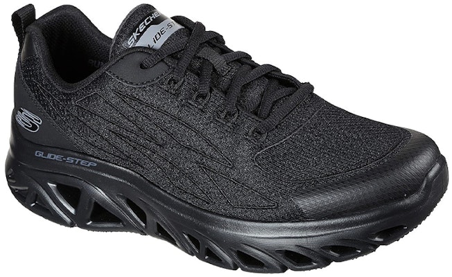 Skechers Skechers Glide-step 運動控制輕便透氣 低筒 跑步鞋 男款 黑色 Lookbook Skechers Skechers Glide-step 運動控制輕便透氣 低筒 跑步鞋 男款 黑色