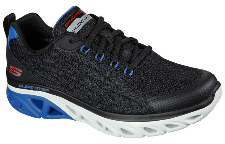 Lookbook Skechers Glide-Step Sport 'Controller Hitam Biru' 232268-BLK
