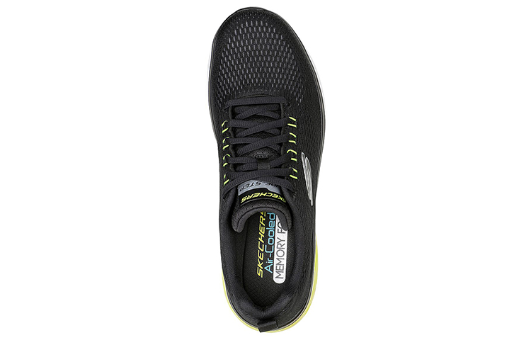 Shop Skechers Skechers Glide-step Sport Wave Heat 休閒緩震 低筒 跑步鞋 男款 黑黃