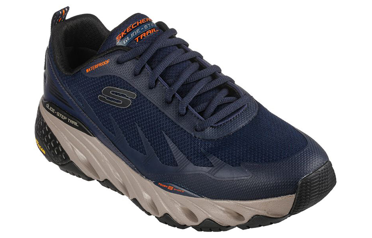 Lookbook 斯凯奇 Glide-Step Trail 蓝色登山跑鞋 237254-NVY