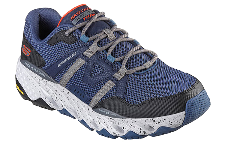 Lookbook Skechers Glide-Step Trail 'Inventor Biru Hitam' 237253C-NVBK