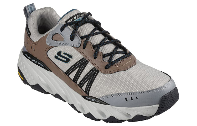 Lookbook Skechers Glide-Step Jejak 'Abu-Coklat Oxen' 237256-NTMT