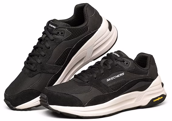 Skechers全球慢跑者低筒運動鞋 黑白 Lookbook Skechers全球慢跑者低筒運動鞋 黑白