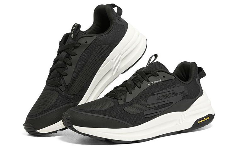 Lookbook Skechers Global Jogger ''Schwarz Weiß'' 237353C-BKW