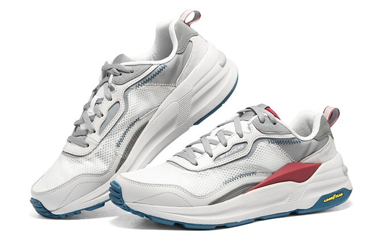 Lookbook Skechers Global Jogger ''Bianco Grigio Rosso'' 894122-WMLT
