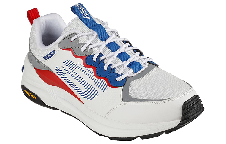 Lookbook Skechers Global Jogger ''Blanc Rouge Bleu'' 237203-WRDB