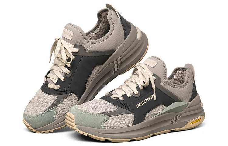 Lookbook Skechers Global Jogger Basse Marron 237201-CCMT