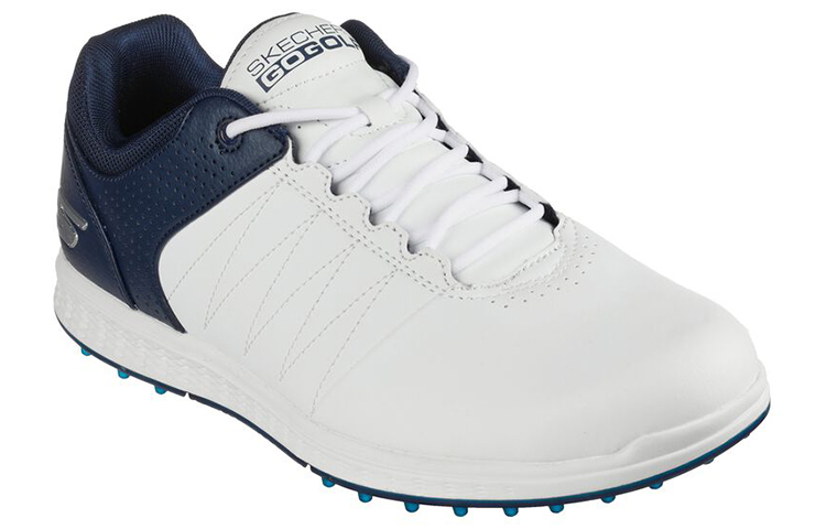Lookbook Skechers Go Golf Pivot 舒適高爾夫球鞋 白藍