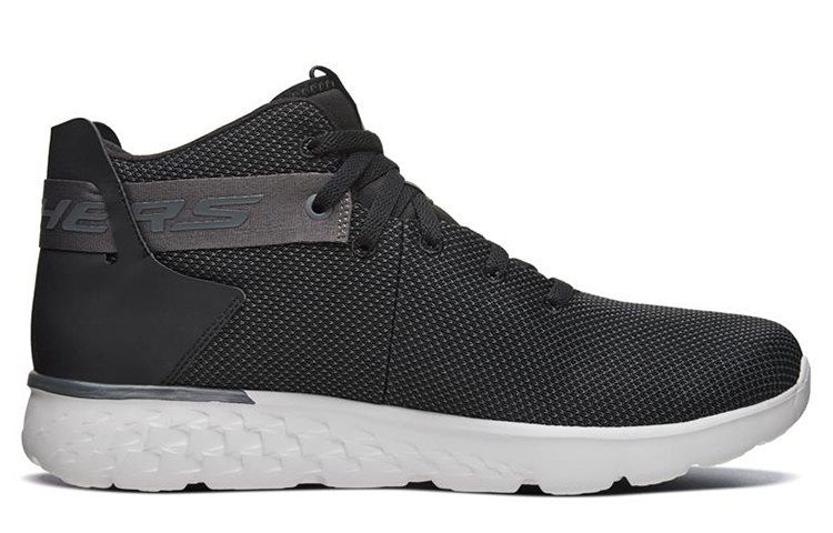 Order Skechers Go Run 400 'Hitam Abu High-Top' Sneakers 661021-BKCC