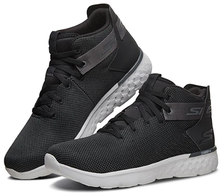 Skechers Go Run 400 'Hitam Abu High-Top' Sneakers 661021-BKCC Lookbook Skechers Go Run 400 'Hitam Abu High-Top' Sneakers 661021-BKCC