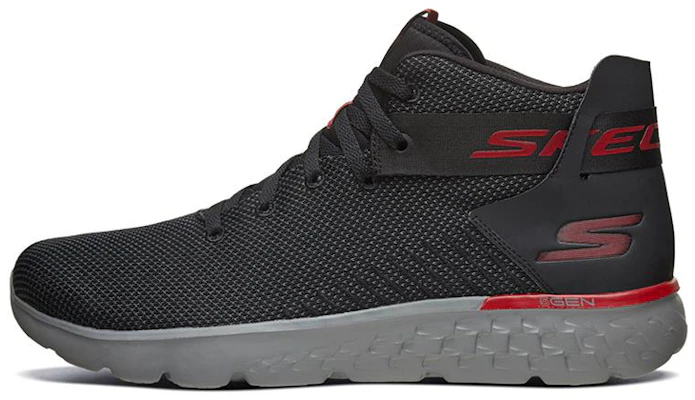 Skechers Go Run 400 'Hitam Merah High-Top' 661021-BKRD Buy Skechers Go Run 400 'Hitam Merah High-Top' 661021-BKRD