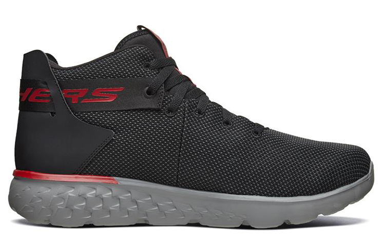 Order Skechers Go Run 400 'Hitam Merah High-Top' 661021-BKRD
