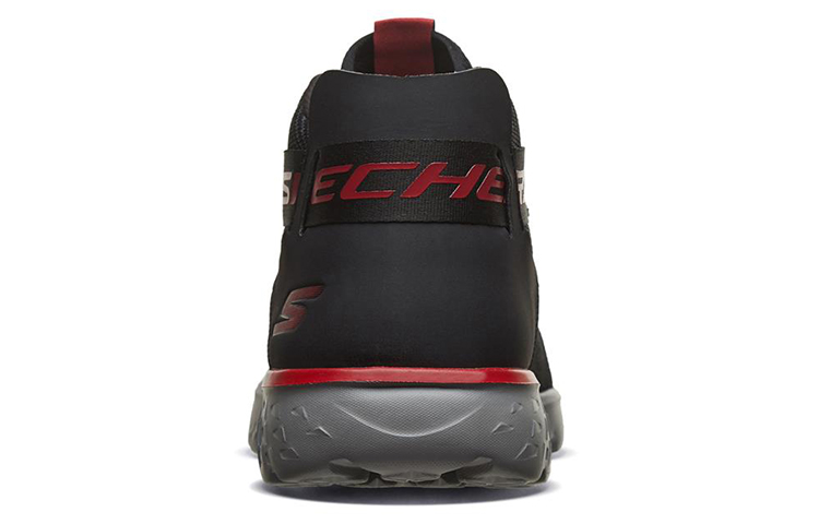 Shop Skechers Go Run 400 'Hitam Merah High-Top' 661021-BKRD