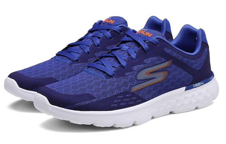 Lookbook 斯凯奇 Go Run 400 '蓝色橙色' 54353-BLOR