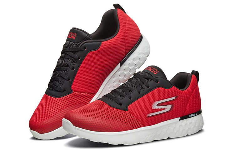 Lookbook Skechers Go Run 400 Rendah-Merah/Hitam 661013-RDBK
