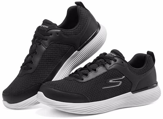 Skechers Go Run 400 V2 耐磨防滑 低幫 跑步鞋 男款 黑白 Lookbook Skechers Go Run 400 V2 耐磨防滑 低幫 跑步鞋 男款 黑白