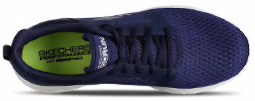 Lookbook Skechers Go Run 600 'Blue Mesh Lightweight Running' 55074-NVY