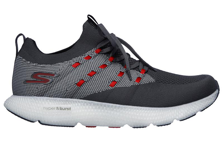 Order Skechers Go Run 7 'Abu-Abu Hitam Merah' 55219-CCRD
