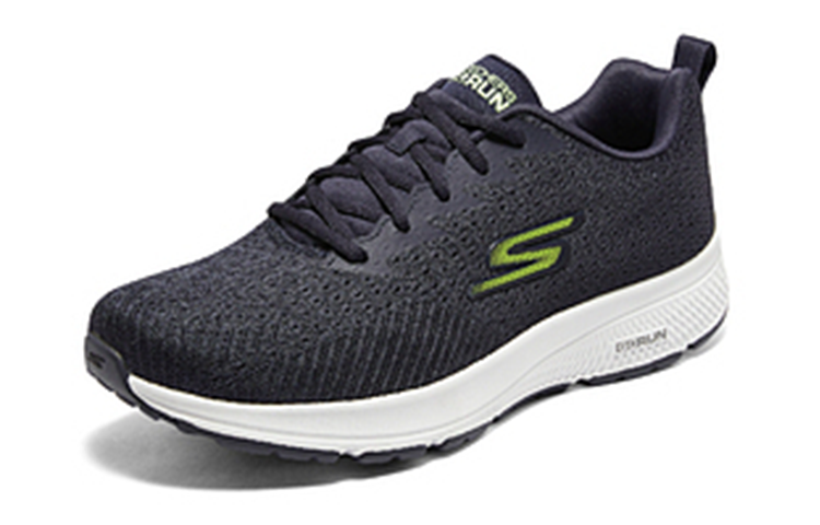 Lookbook スケッチャーズ GO RUN 黒緑 (Sukecchaazu GO RUN Kuro Midori) 220375-NVLM