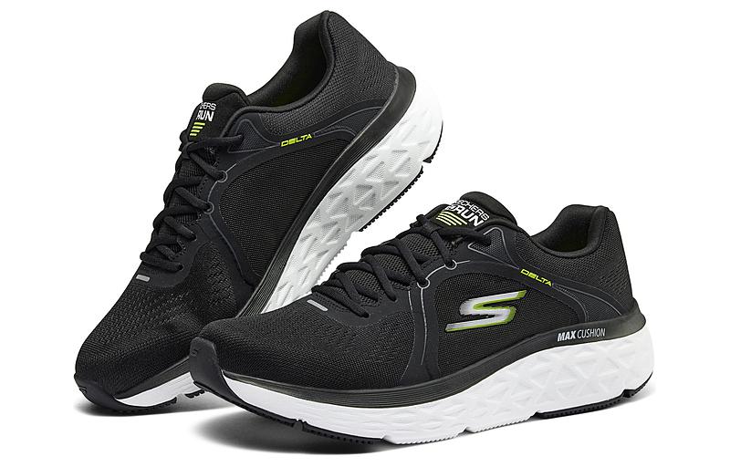 Shop Skechers男士GO緩震運動 織物減震 低筒 休閒跑步鞋 男款 黑黃
