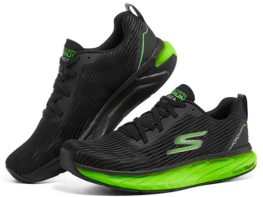 Skechers GO RUN 'Hitam Hijau Neon' 246007-BKLM Lookbook Skechers GO RUN 'Hitam Hijau Neon' 246007-BKLM