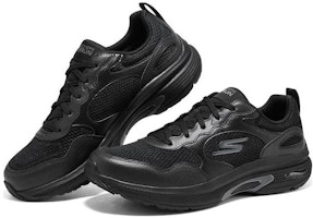 Skechers GO RUN Arch Fit 耐磨透气 低筒 跑步鞋 黑色 Lookbook Skechers GO RUN Arch Fit 耐磨透气 低筒 跑步鞋 黑色