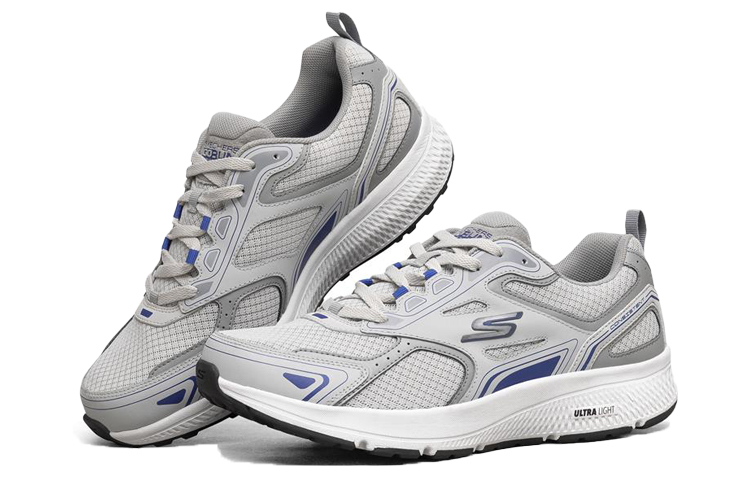 Lookbook 斯凯奇 Go Run Consistent 灰色 '灰蓝' 220034-GYBL