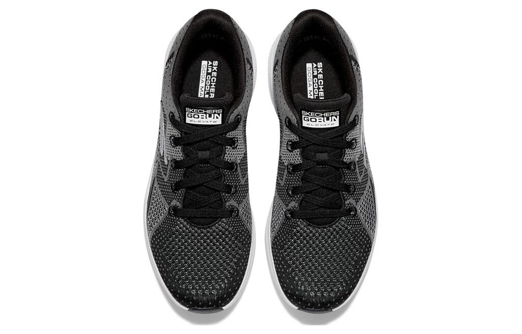Shop Skechers GO RUN Elevate 防滑耐磨 低筒 跑步鞋 男款 黑白