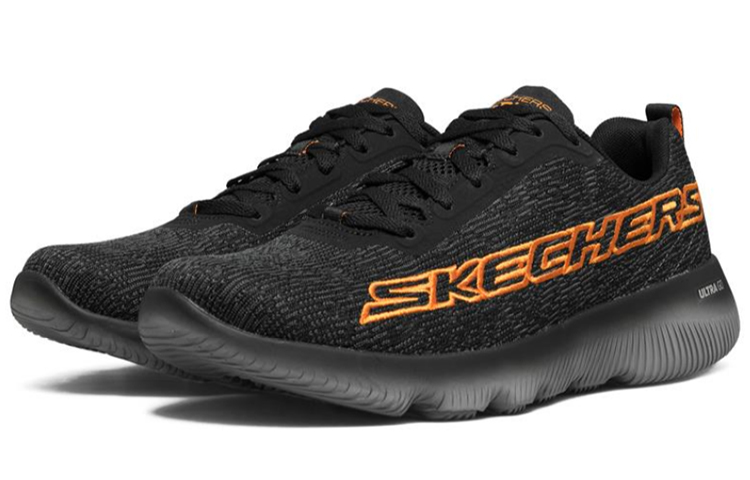Lookbook Skechers Go Run Focus Black/Orange/Grey 661040-BKOR