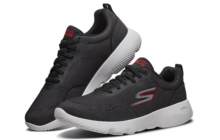 Lookbook Skechers Go Run Focus Sports Shoes Black/Red 55166-BKRD
