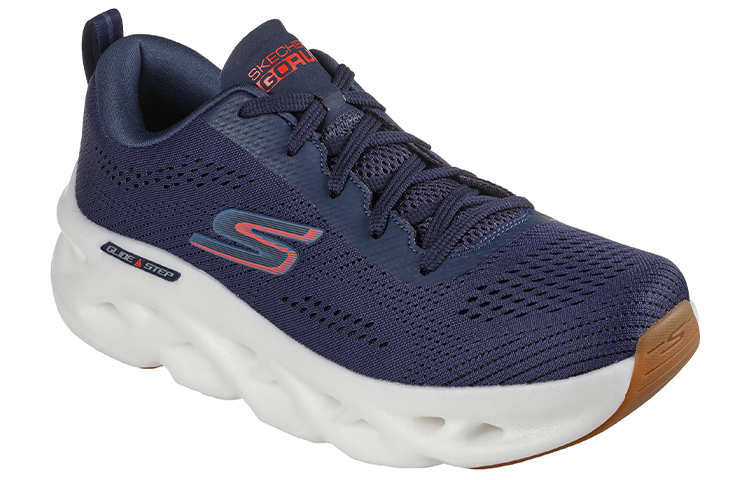 Lookbook Skechers Gorun Glide Step Max 'Biru Krim Putih' 220303-NVRD