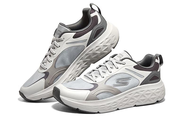 Lookbook Skechers GO RUN 防滑減震耐磨 低筒 跑步鞋 男款 灰色