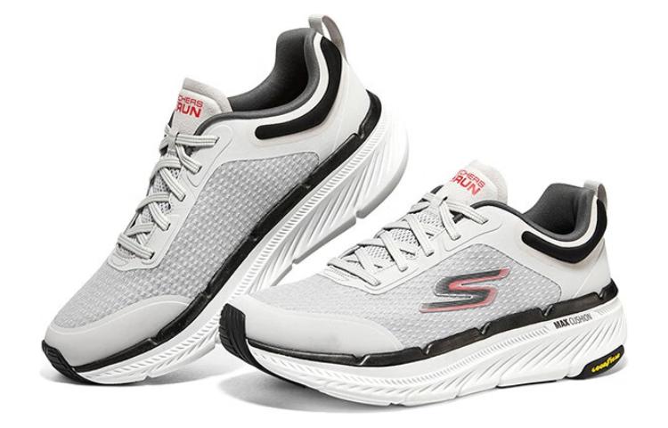 Lookbook Skechers GO RUN 星邁系列 緩震防滑耐磨 低筒 跑步鞋 男款 灰黑